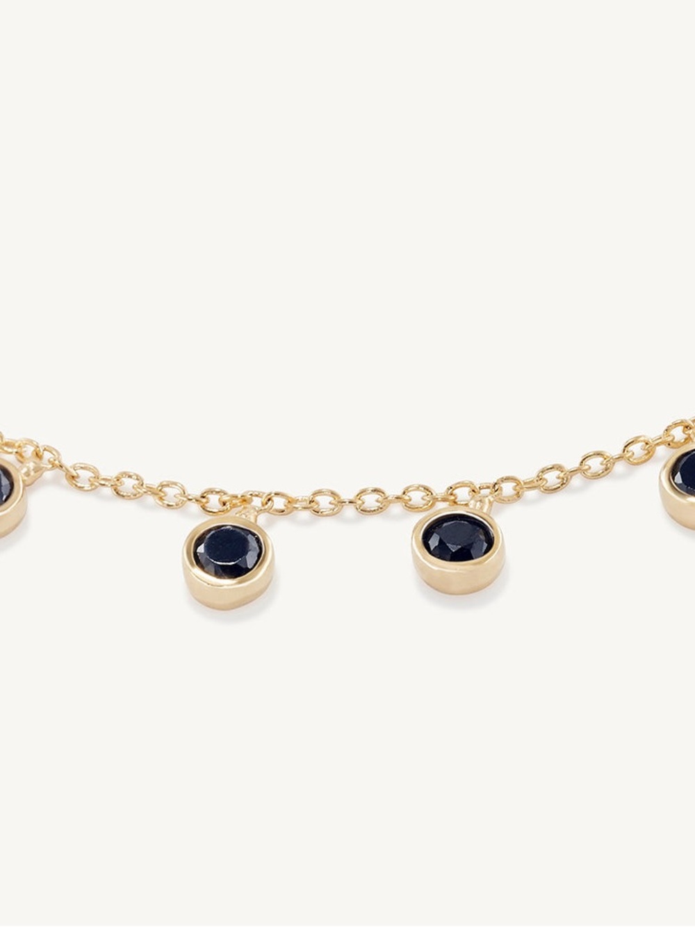 Orsay Charm Necklace Gold Black Onyx Semi-Precious NEW - Picture 4 of 8